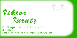 viktor kurutz business card